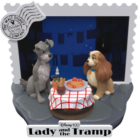 Beast Kingdom Disney - D-Stage PVC Diorama Beauty and the Tramp - Disney 100 Years of Wonder