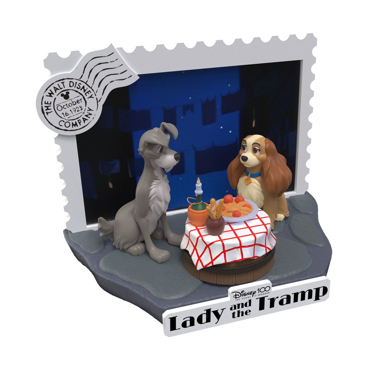 Beast Kingdom Disney - D-Stage PVC Diorama Beauty and the Tramp - Disney 100 Years of Wonder