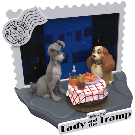 Beast Kingdom Disney - D-Stage PVC Diorama Beauty and the Tramp - Disney 100 Years of Wonder