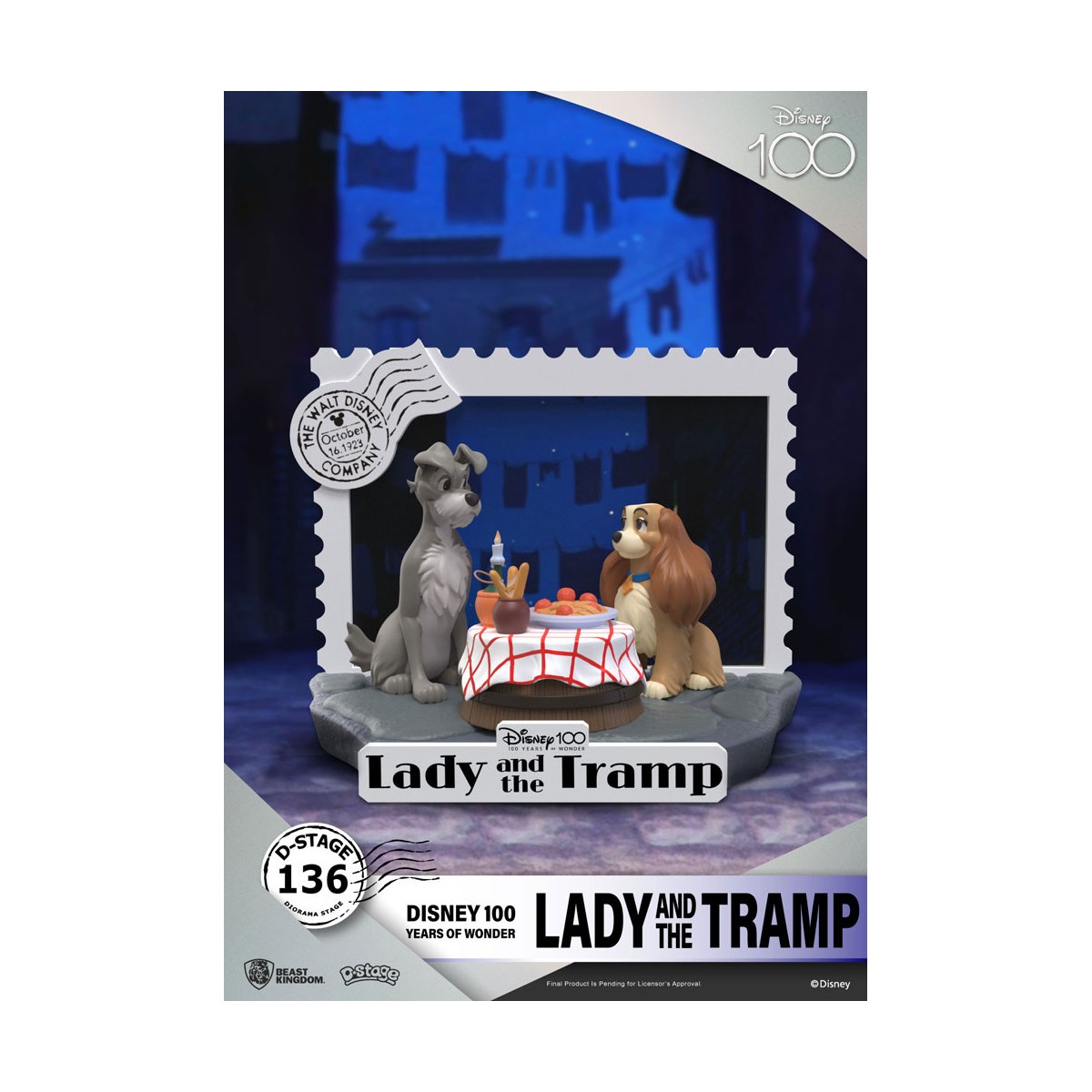 Beast Kingdom Disney - D-Stage PVC Diorama Beauty and the Tramp - Disney 100 Years of Wonder