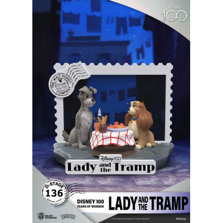 Beast Kingdom Disney - D-Stage PVC Diorama Beauty and the Tramp - Disney 100 Years of Wonder