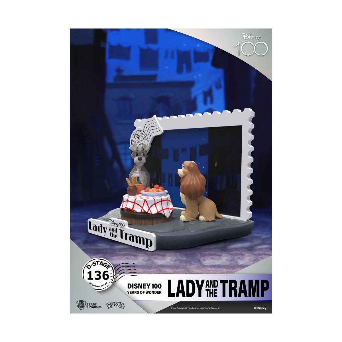 Beast Kingdom Disney - D-Stage PVC Diorama Beauty and the Tramp - Disney 100 Years of Wonder