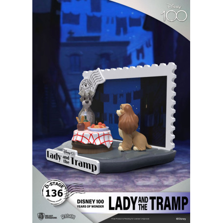 Beast Kingdom Disney - D-Stage PVC Diorama Beauty and the Tramp - Disney 100 Years of Wonder