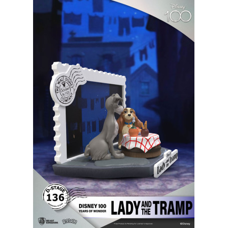 Beast Kingdom Disney - D-Stage PVC Diorama Beauty and the Tramp - Disney 100 Years of Wonder