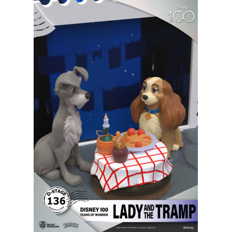 Beast Kingdom Disney - D-Stage PVC Diorama Beauty and the Tramp - Disney 100 Years of Wonder