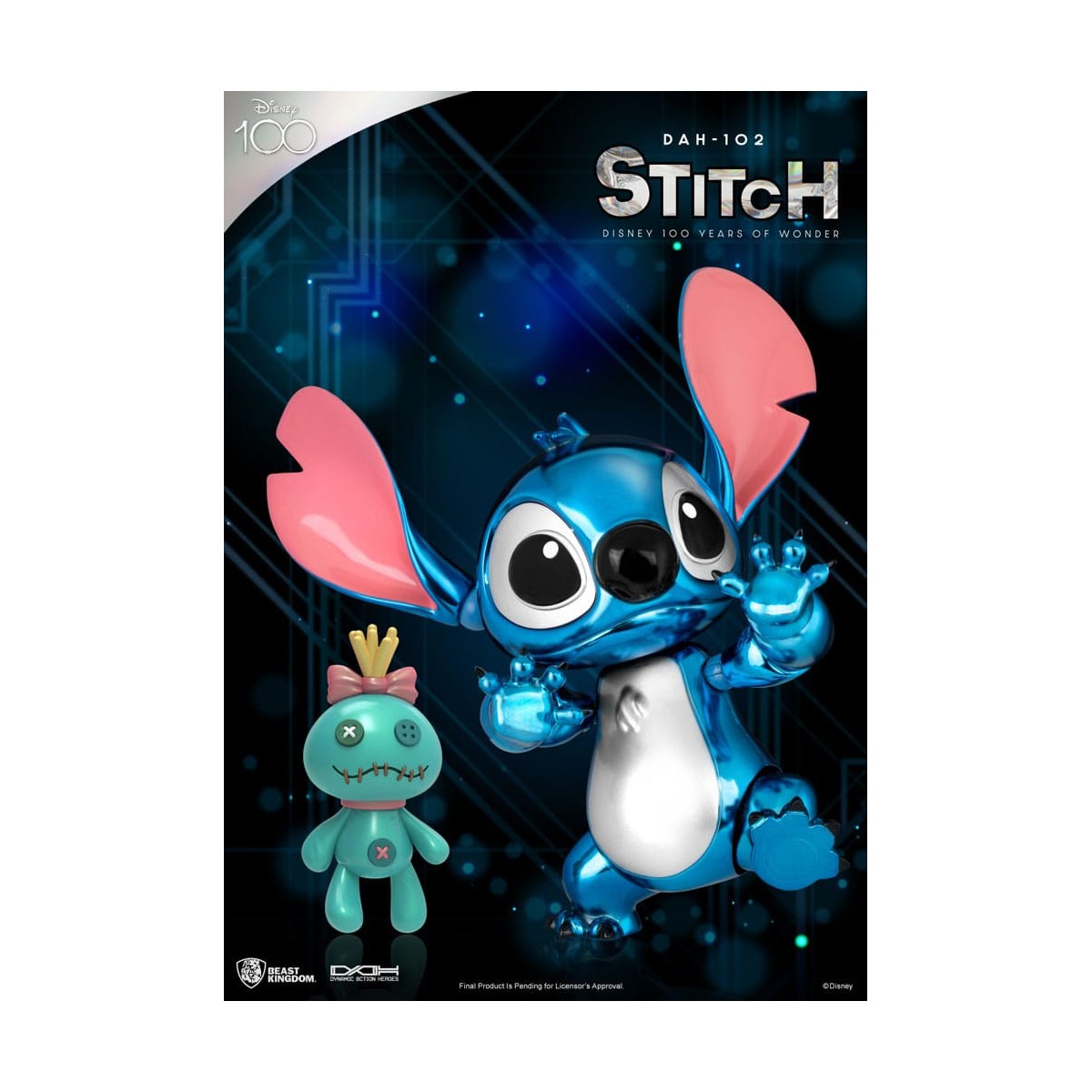Beast Kingdom Disney 100 Years of Wonder - Lilo & Stitch - Stitch - Dynamic Action Heroes 1/9 - D100