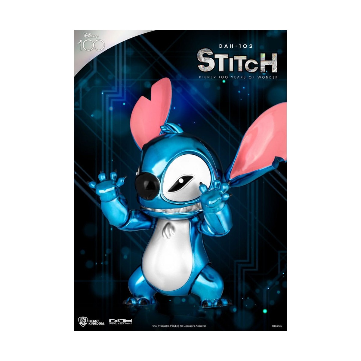 Beast Kingdom Disney 100 Years of Wonder - Lilo & Stitch - Stitch - Dynamic Action Heroes 1/9 - D100