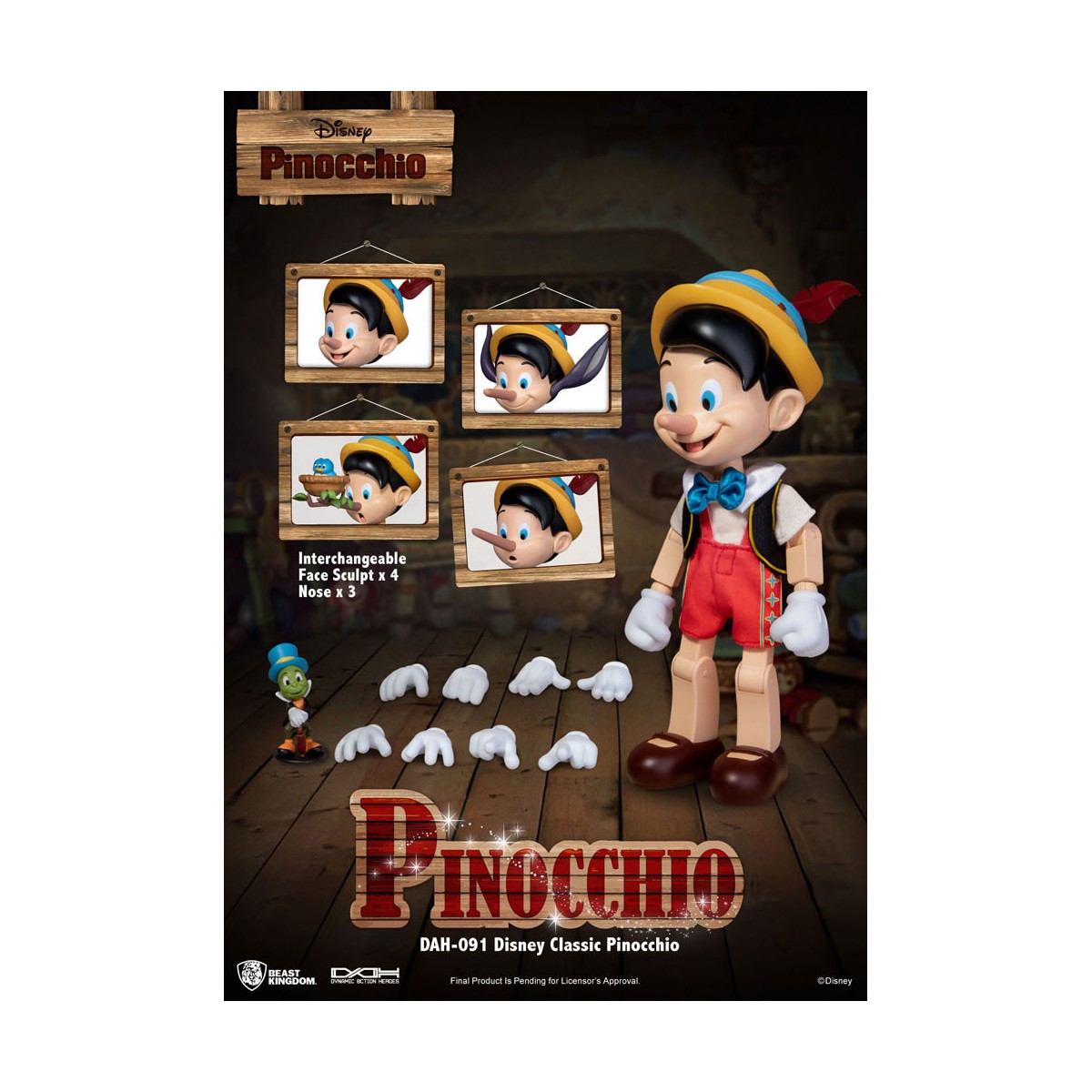 Beast Kingdom Disney Classic Figurine - Pinocchio - Dynamic Action Heroes 1/9