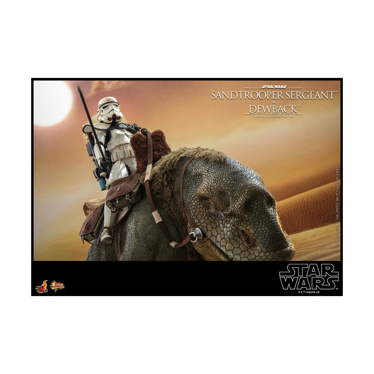 Hot Toys Star Wars - Pack 2 figures 1/6 Sandtrooper Sergeant & Dewback - Episode IV