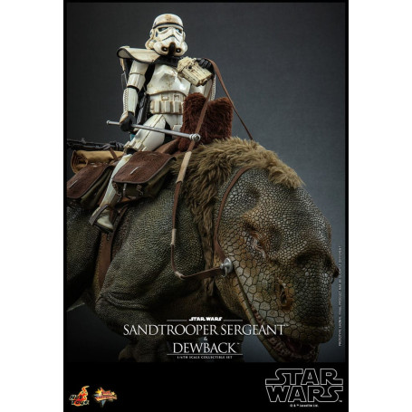 Hot Toys Star Wars - Pack 2 figures 1/6 Sandtrooper Sergeant & Dewback - Episode IV
