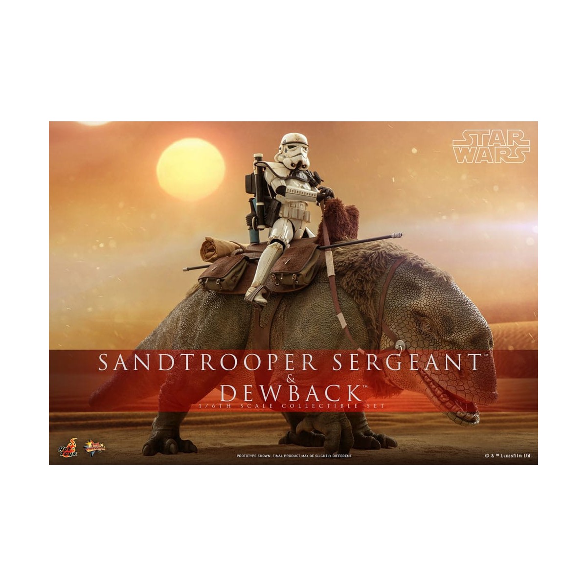 Hot Toys Star Wars - Pack 2 figures 1/6 Sandtrooper Sergeant & Dewback - Episode IV