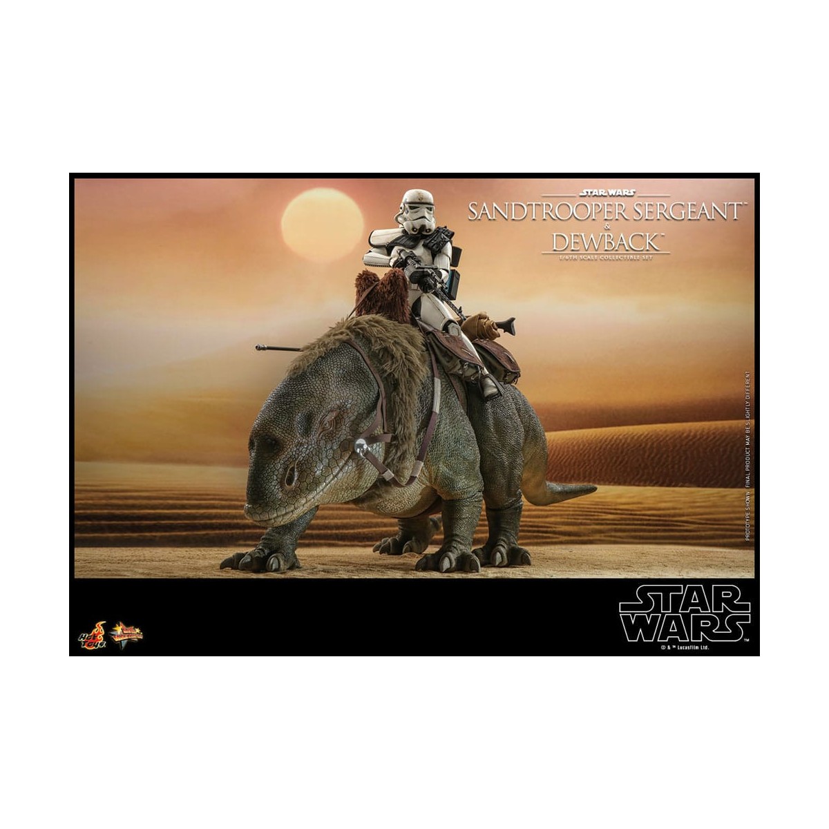 Hot Toys Star Wars - Pack 2 figures 1/6 Sandtrooper Sergeant & Dewback - Episode IV