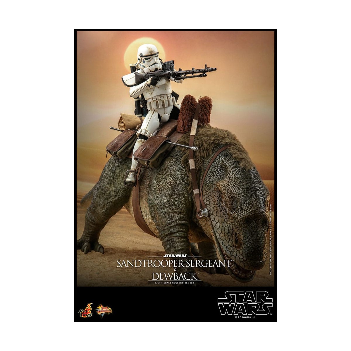 Hot Toys Star Wars - Pack 2 figures 1/6 Sandtrooper Sergeant & Dewback - Episode IV