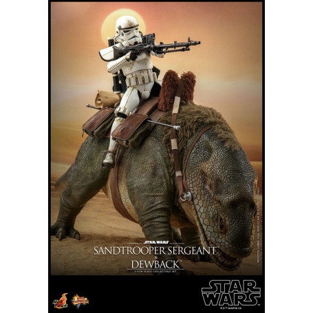 Hot Toys Star Wars - Pack 2 figures 1/6 Sandtrooper Sergeant & Dewback - Episode IV