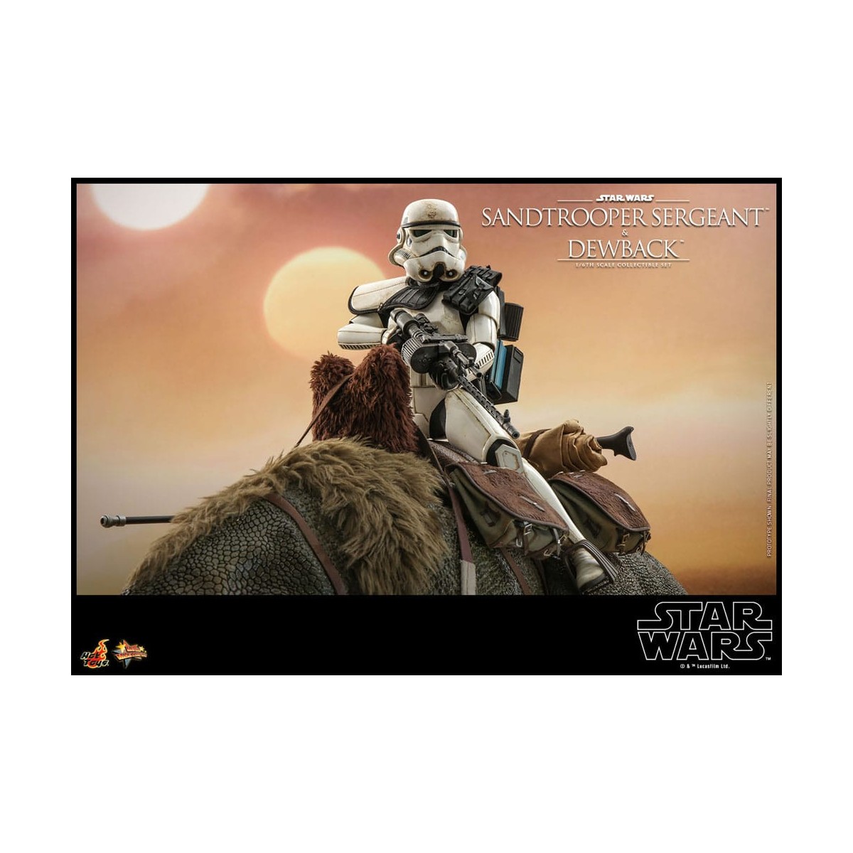 Hot Toys Star Wars - Pack 2 figures 1/6 Sandtrooper Sergeant & Dewback - Episode IV