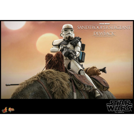 Hot Toys Star Wars - Pack 2 figures 1/6 Sandtrooper Sergeant & Dewback - Episode IV