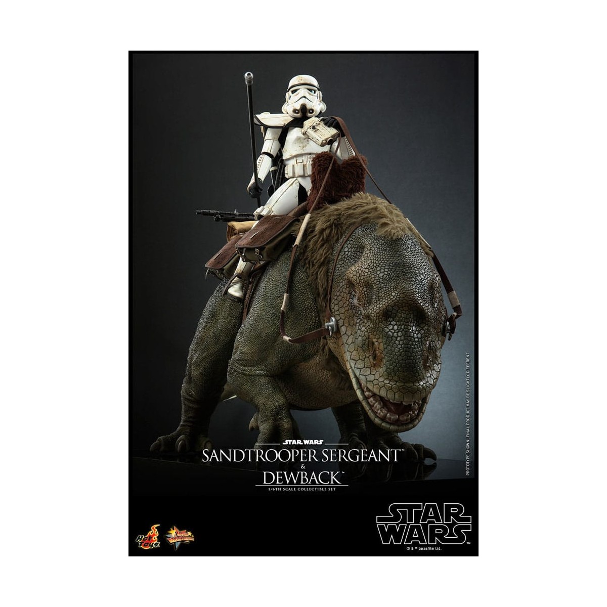 Hot Toys Star Wars - Pack 2 figures 1/6 Sandtrooper Sergeant & Dewback - Episode IV
