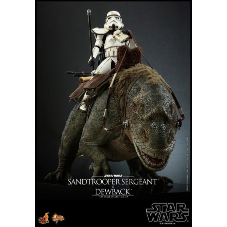 Hot Toys Star Wars - Pack 2 figures 1/6 Sandtrooper Sergeant & Dewback - Episode IV