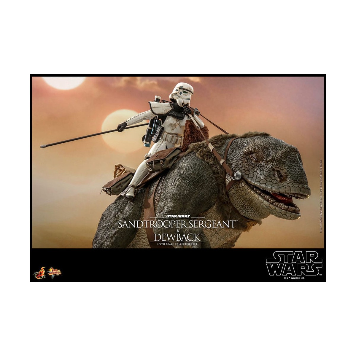 Hot Toys Star Wars - Pack 2 figures 1/6 Sandtrooper Sergeant & Dewback - Episode IV