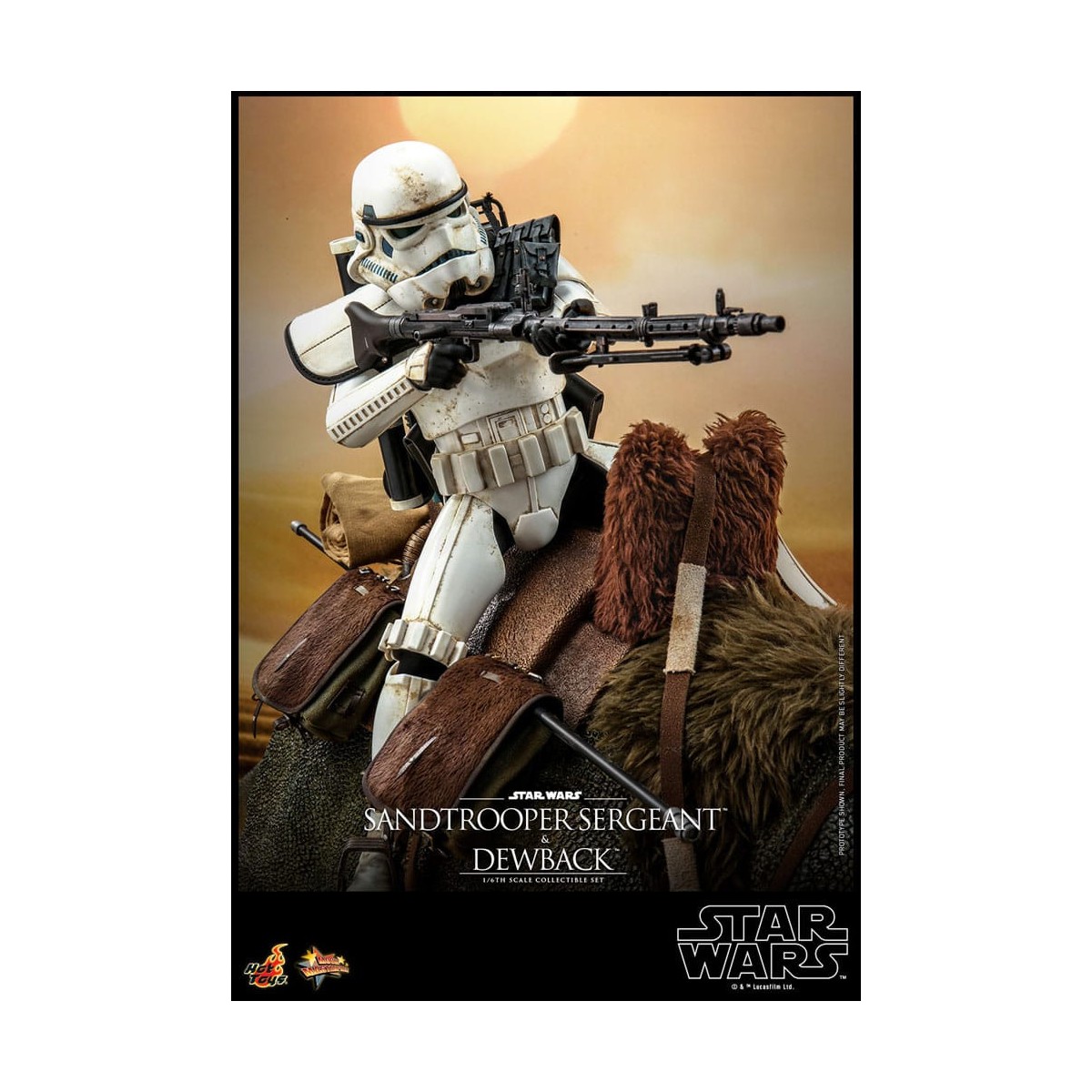 Hot Toys Star Wars - Pack 2 figures 1/6 Sandtrooper Sergeant & Dewback - Episode IV