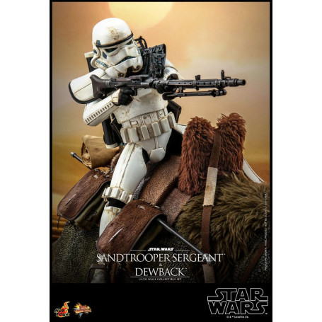 Hot Toys Star Wars - Pack 2 figures 1/6 Sandtrooper Sergeant & Dewback - Episode IV