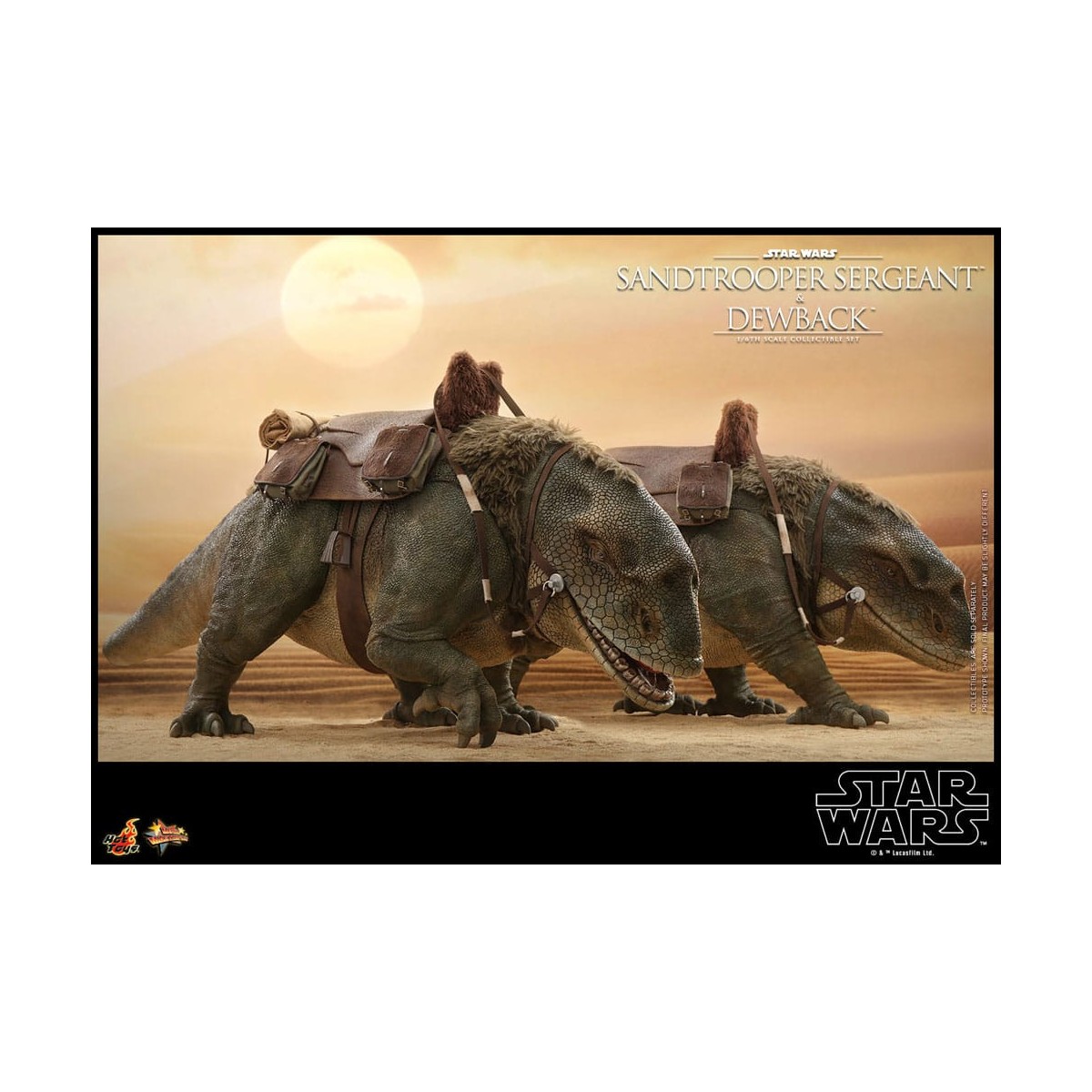 Hot Toys Star Wars - Pack 2 figures 1/6 Sandtrooper Sergeant & Dewback - Episode IV