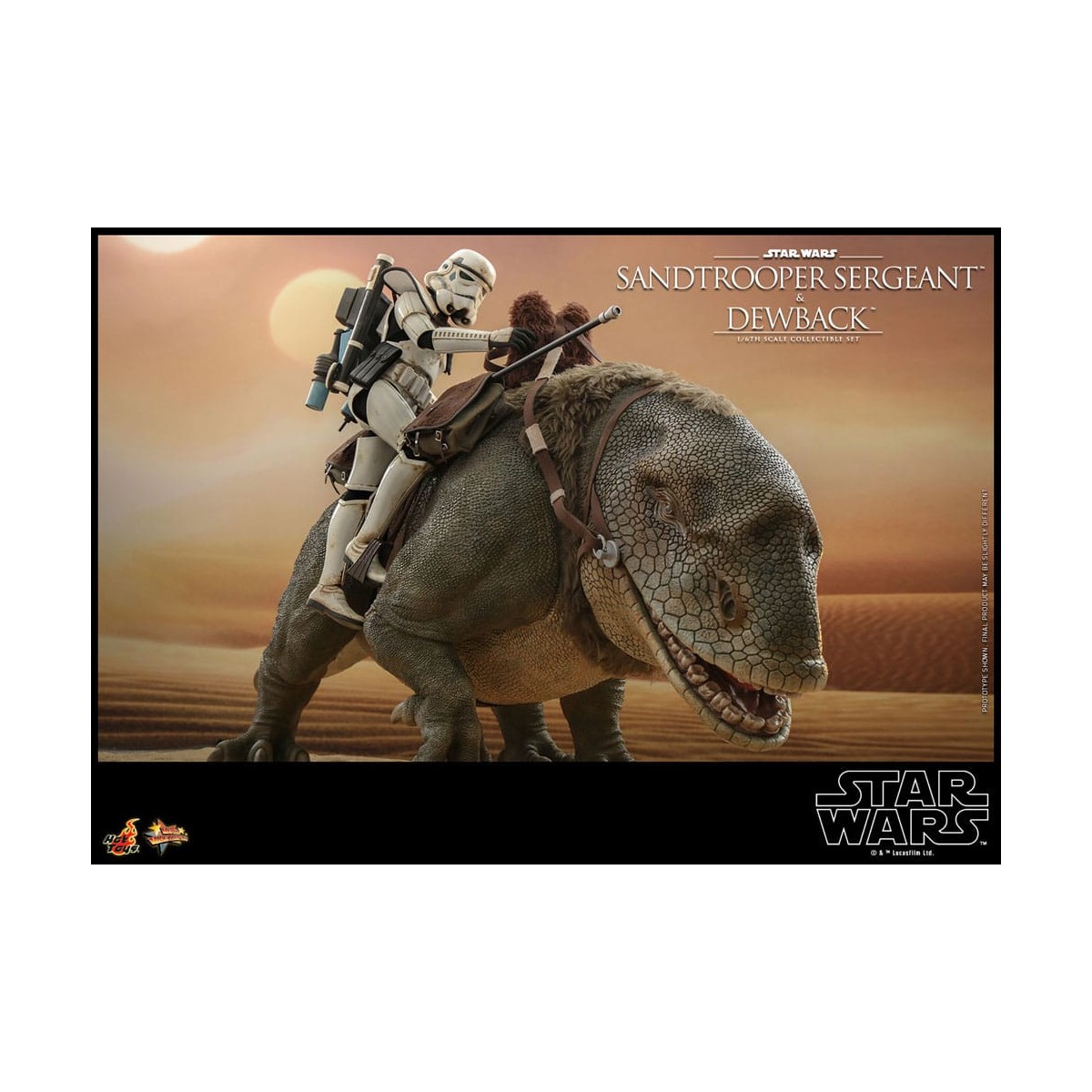 Hot Toys Star Wars - Pack 2 figures 1/6 Sandtrooper Sergeant & Dewback - Episode IV