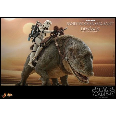 Hot Toys Star Wars - Pack 2 figures 1/6 Sandtrooper Sergeant & Dewback - Episode IV