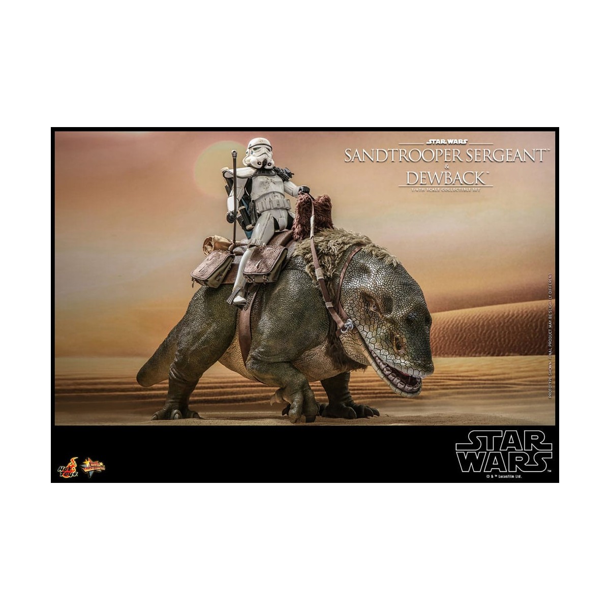 Hot Toys Star Wars - Pack 2 figures 1/6 Sandtrooper Sergeant & Dewback - Episode IV