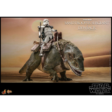 Hot Toys Star Wars - Pack 2 figures 1/6 Sandtrooper Sergeant & Dewback - Episode IV